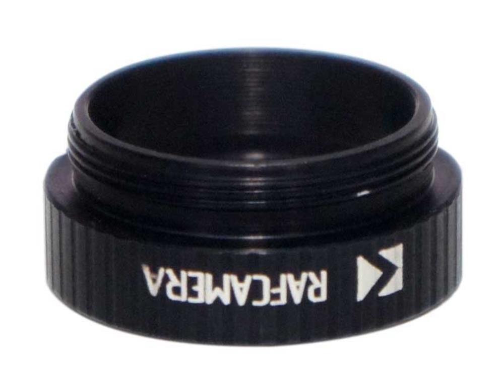 M25x0.75 male to M26x0.7 (36tpi, Mitutoyo) female thread adapter, black
