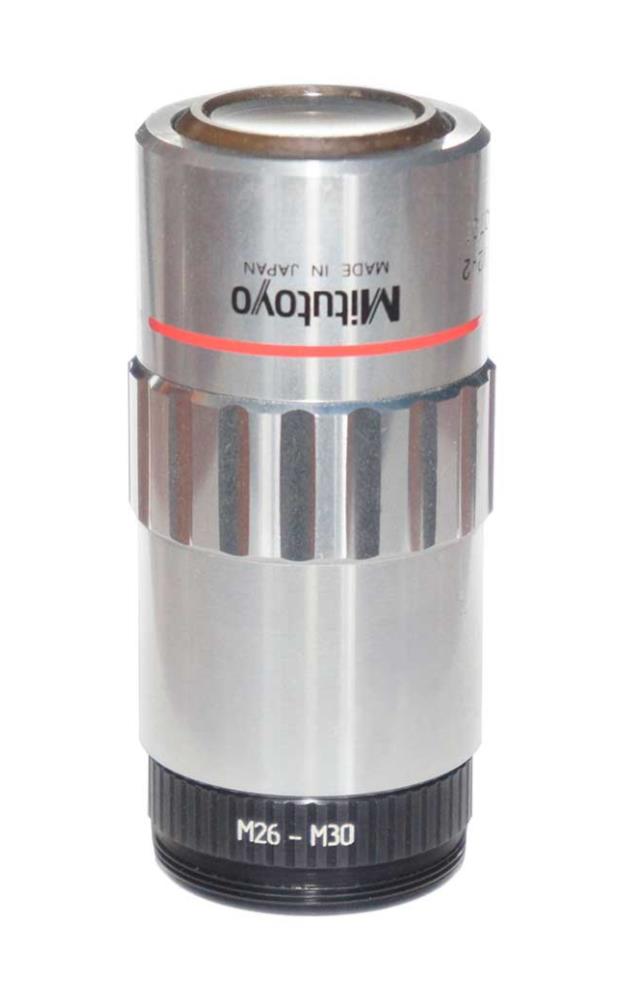 M30x0.75 male to M26x0.7 (36tpi, Mitutoyo) female thread adapter, black
