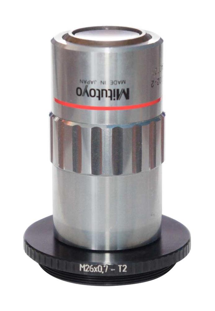 M26x0.75 (36 tpi) female to M42x0.75 (T2) male thread adapter