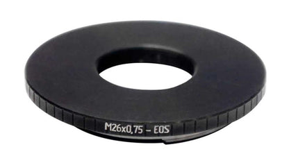 M26x0.75 female thread to Canon EOS camera mount adapter