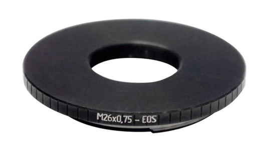 M26x0.75 female thread to Canon EOS camera mount adapter