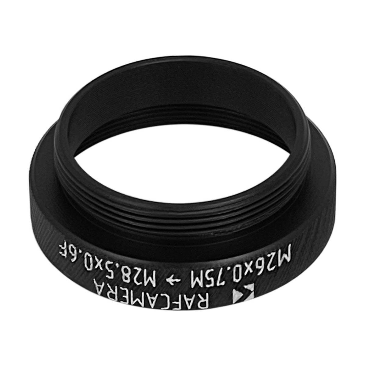 M26x0.75 male to M28.5x0.6 female thread adapter