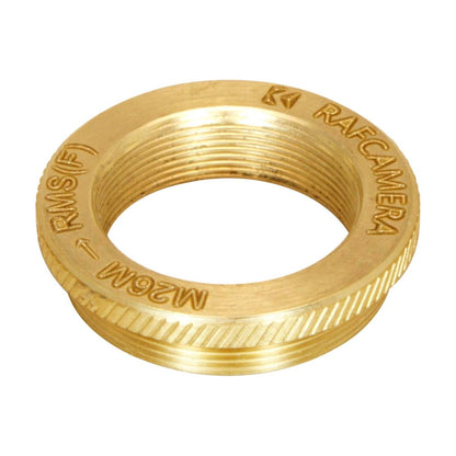 M26x0.75 male to RMS female thread adapter, 3mm, bronze