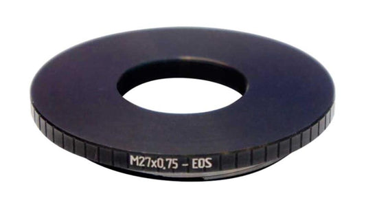 M27x0.75 female thread to Canon EOS camera mount adapter