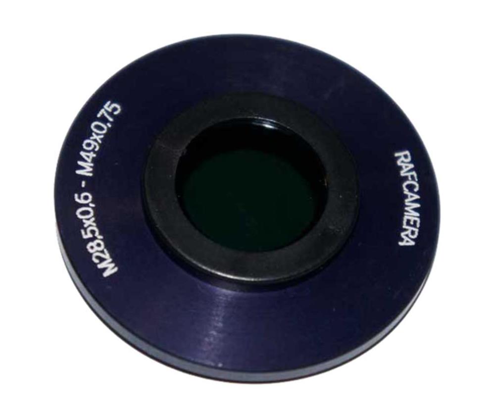 M49x0.75 male to M28.5x0.6 female thread adapter (for 1.25″ astro filters)