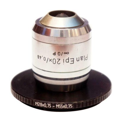 M55x0.75 male to M28x0.75 female thread adapter (55mm to 28mm step-down ring)