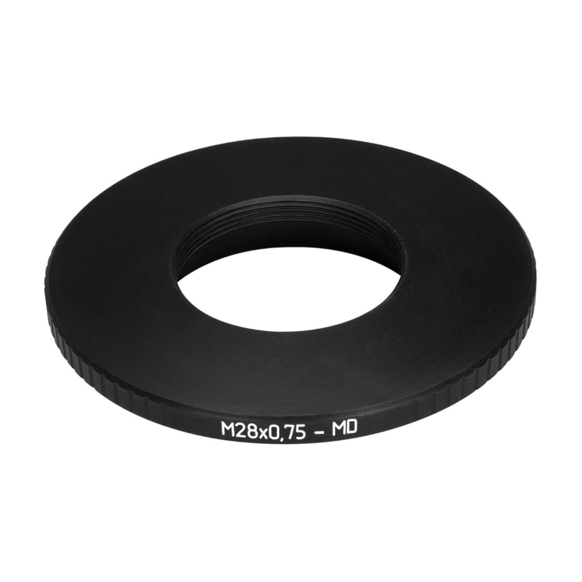 M28x0.75 female thread to Minolta MD camera mount adapter
