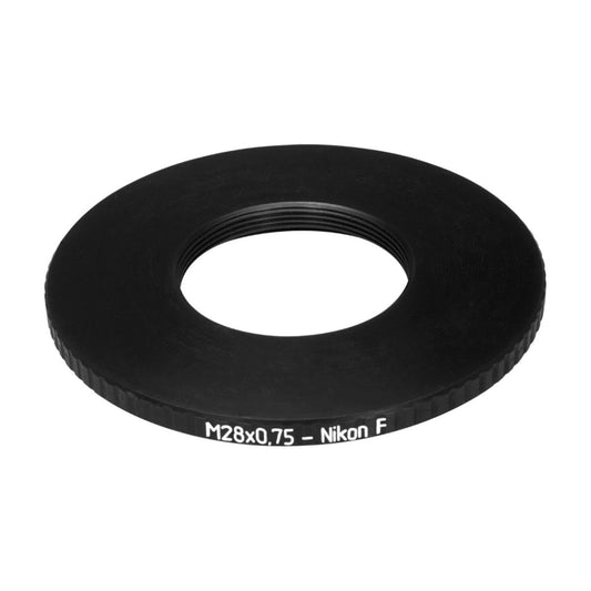 M28x0.75 female thread to Nikon F camera mount adapter