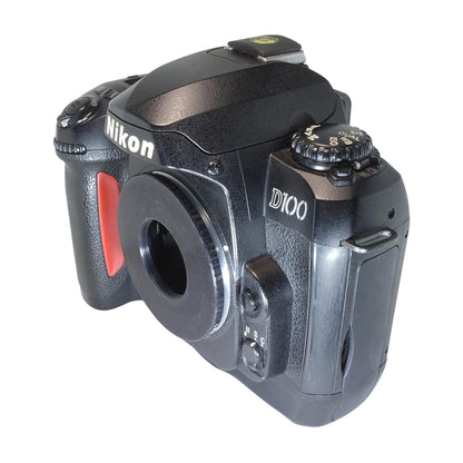 M28x0.75 female thread to Nikon F camera mount adapter