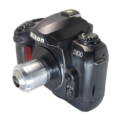M28x0.75 female thread to Nikon F camera mount adapter