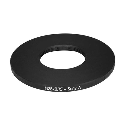 M28x0.75 female thread to Sony/Minolta A-mount camera adapter
