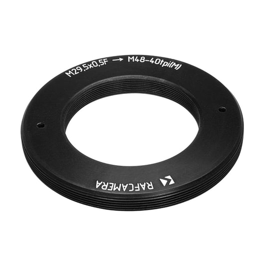 M29.5x0.5 female to M48x40tpi male thread adapter for JML shutter