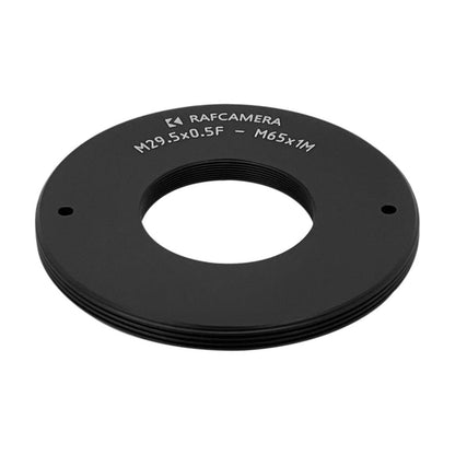 M29.5x0.5 female to M65x1 male thread adapter