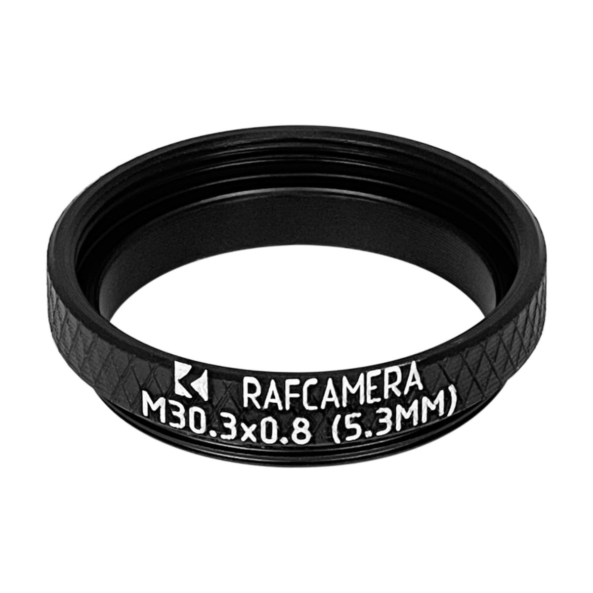 M30.3x0.8 male to M30.3x0.8 female thread adapter (5.3mm long extender)