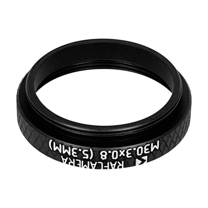 M30.3x0.8 male to M30.3x0.8 female thread adapter (5.3mm long extender)