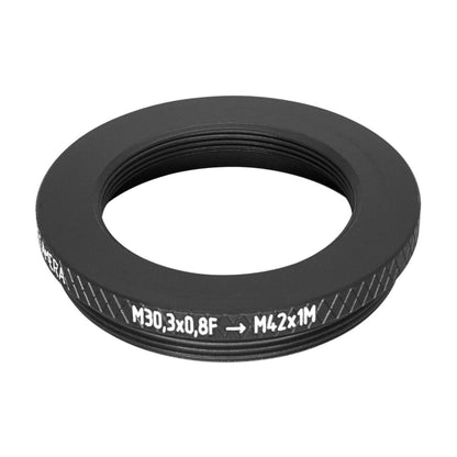M30.3x0.8 female to M42x1 male thread adapter