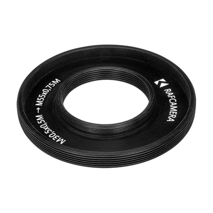 M30.5x0.5 male to M55x0.75 male thread adapter