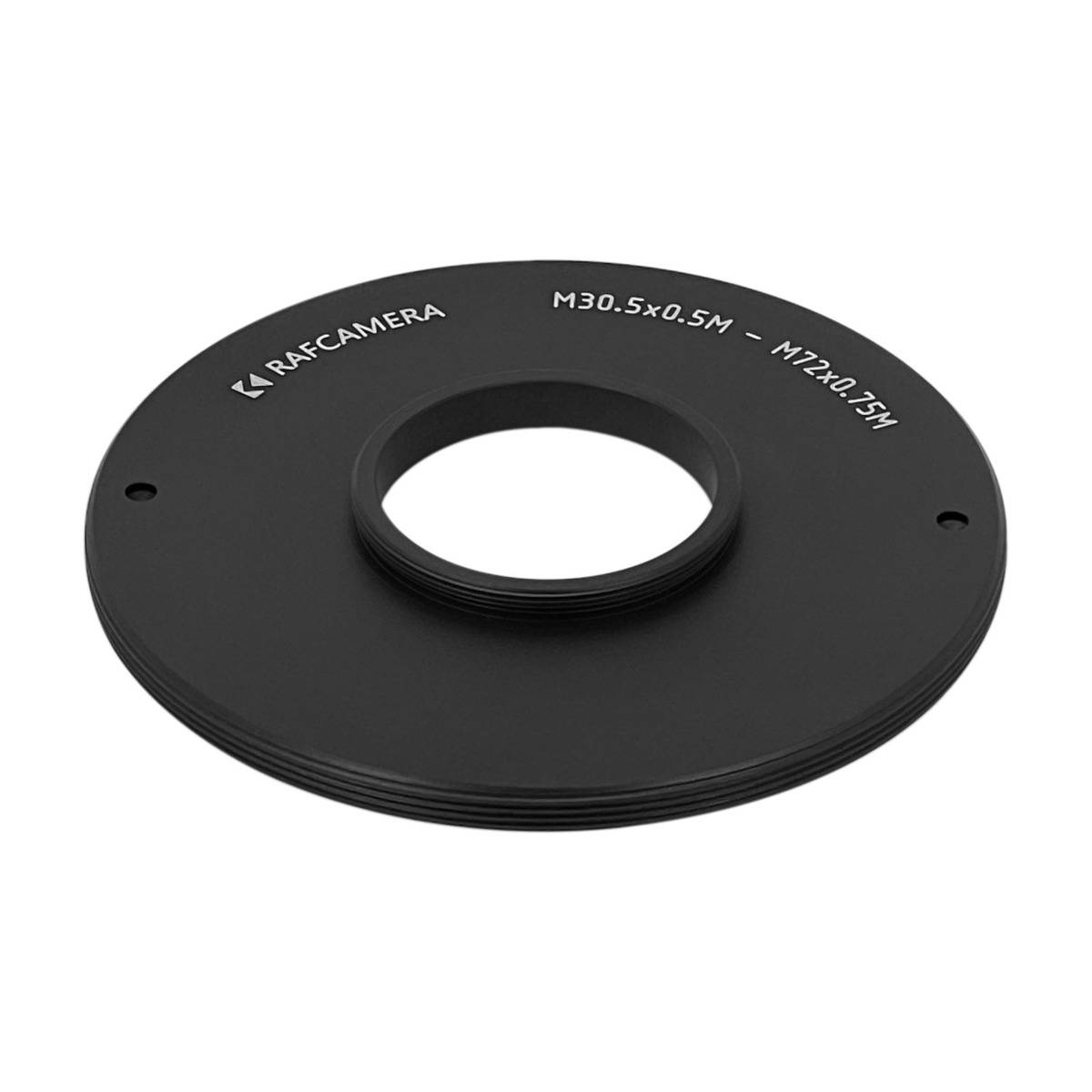 M30.5x0.5 male to M72x0.75 male thread adapter
