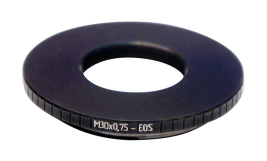 M30x0.75 female thread to Canon EOS camera mount adapter