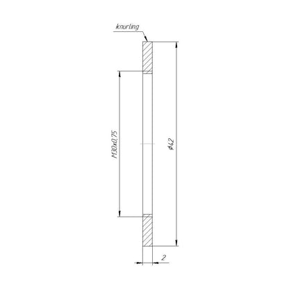 Retaining ring with M30x0.75 female thread