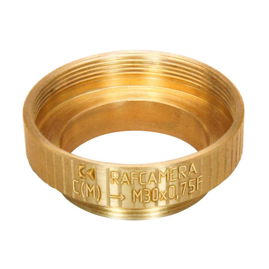 M30x0.75 female to C-mount male thread adapter, bronze