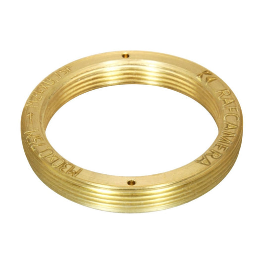 M30x0.75 male to M24x0.75 female thread adapter, flangeless, bronze