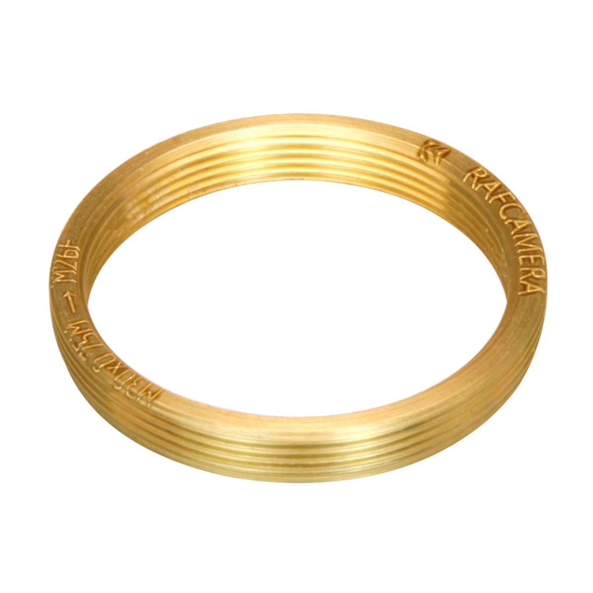 M30x0.75 male to M26x0.75 female thread adapter, flangeless, bronze