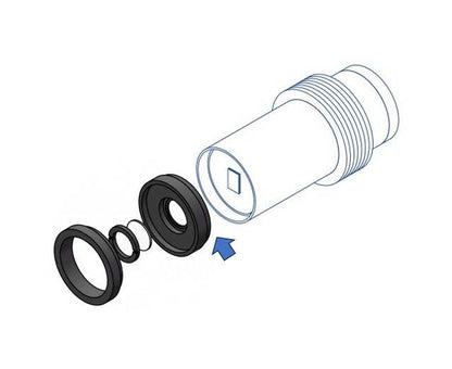 M30x0.75 male to M28.5x0.6 female thread adapter