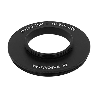 M30x0.75 male to M49x0.75 male thread adapter