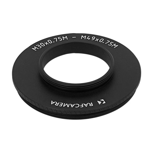 M30x0.75 male to M49x0.75 male thread adapter