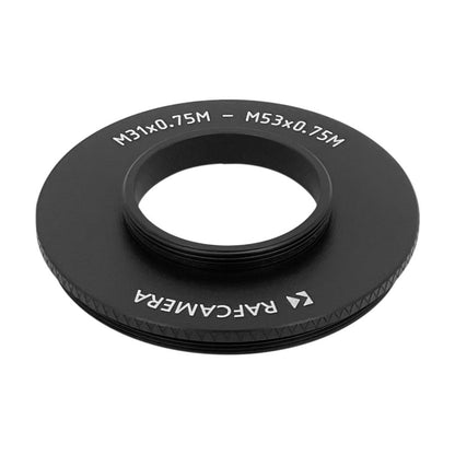 M31x0.75 male to M53x0.75 male thread adapter