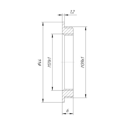 M31x1 female to M39x1 (LTM) male thread adapter for Robot Royal lenses