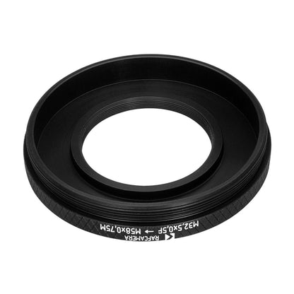 M58x0.75 male to M32.5x0.5 female thread adapter