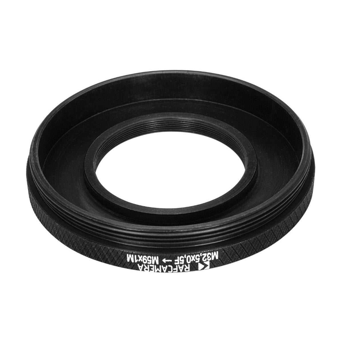 M32.5x0.5 female to M59x1 male thread adapter