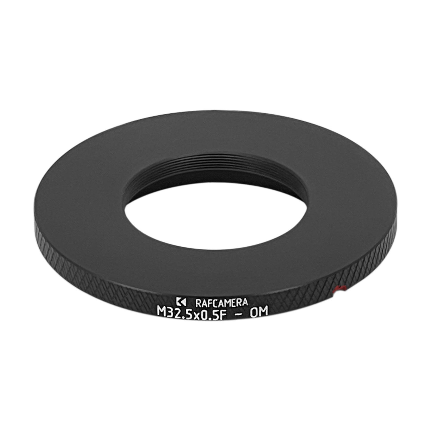 M32.5x0.5 female thread to Olympus OM camera mount adapter