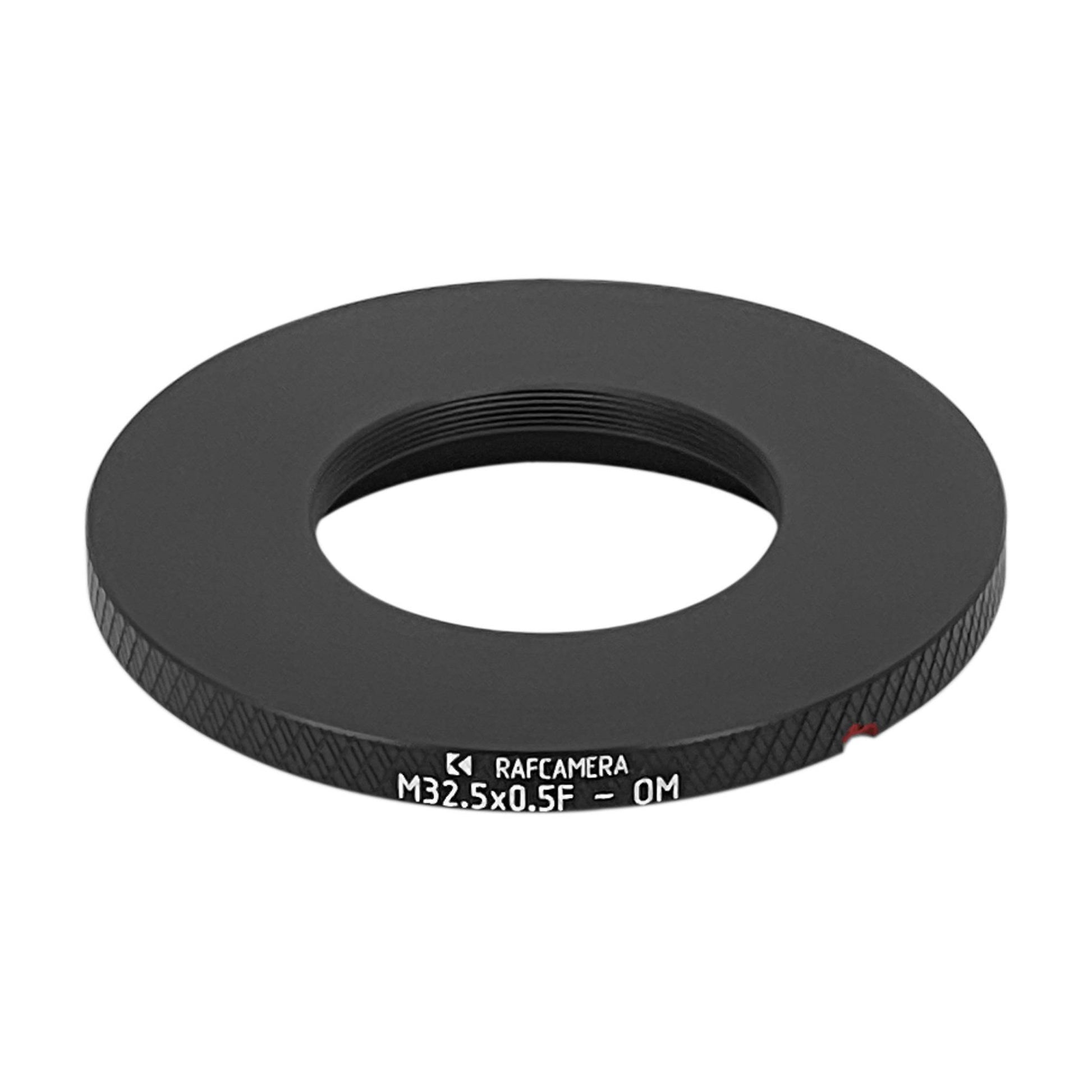 M32.5x0.5 female thread to Olympus OM camera mount adapter