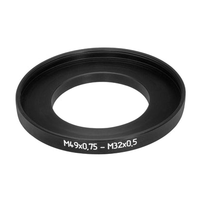 M32x0.5 male to M49x0.75 female thread adapter (step-up ring) for Kern Switar