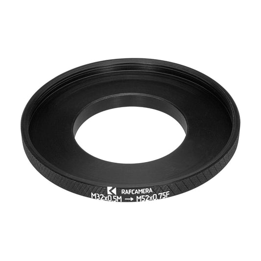 M32x0.5 male to M52x0.75 female thread adapter (step-up ring) for Kern Switar
