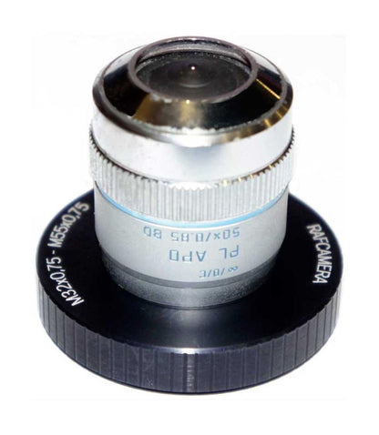M55x0.75 male to M32x0.75 female thread adapter, 10mm deep