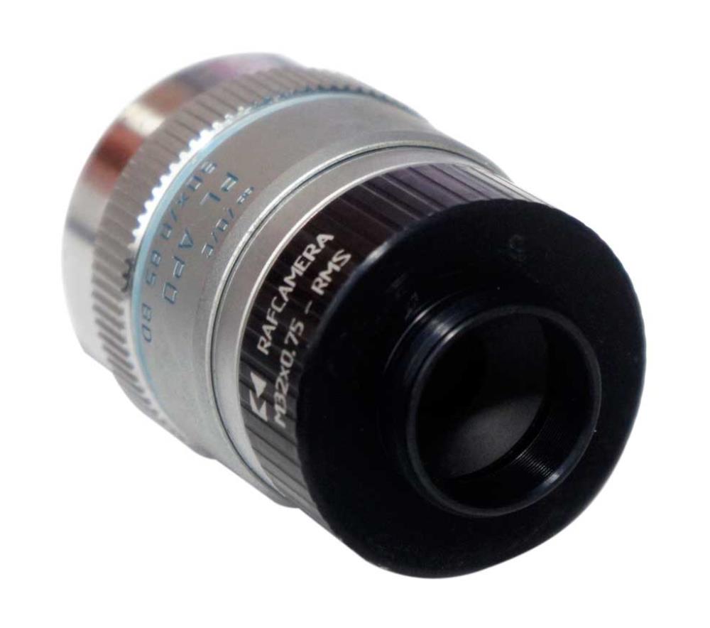 RMS male to M32x0.75 female thread adapter, 12mm height, black