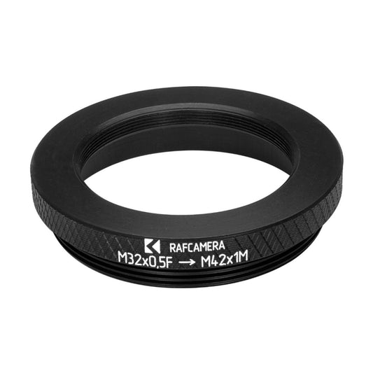 M32x0.5 female to M42x1 male thread adapter for Orion-30 optical block