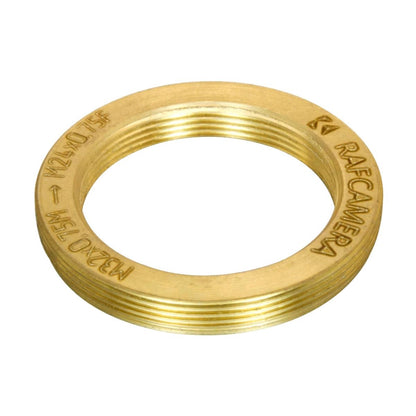 M32x0.75 male to M24x0.75 female thread adapter, flangeless, bronze