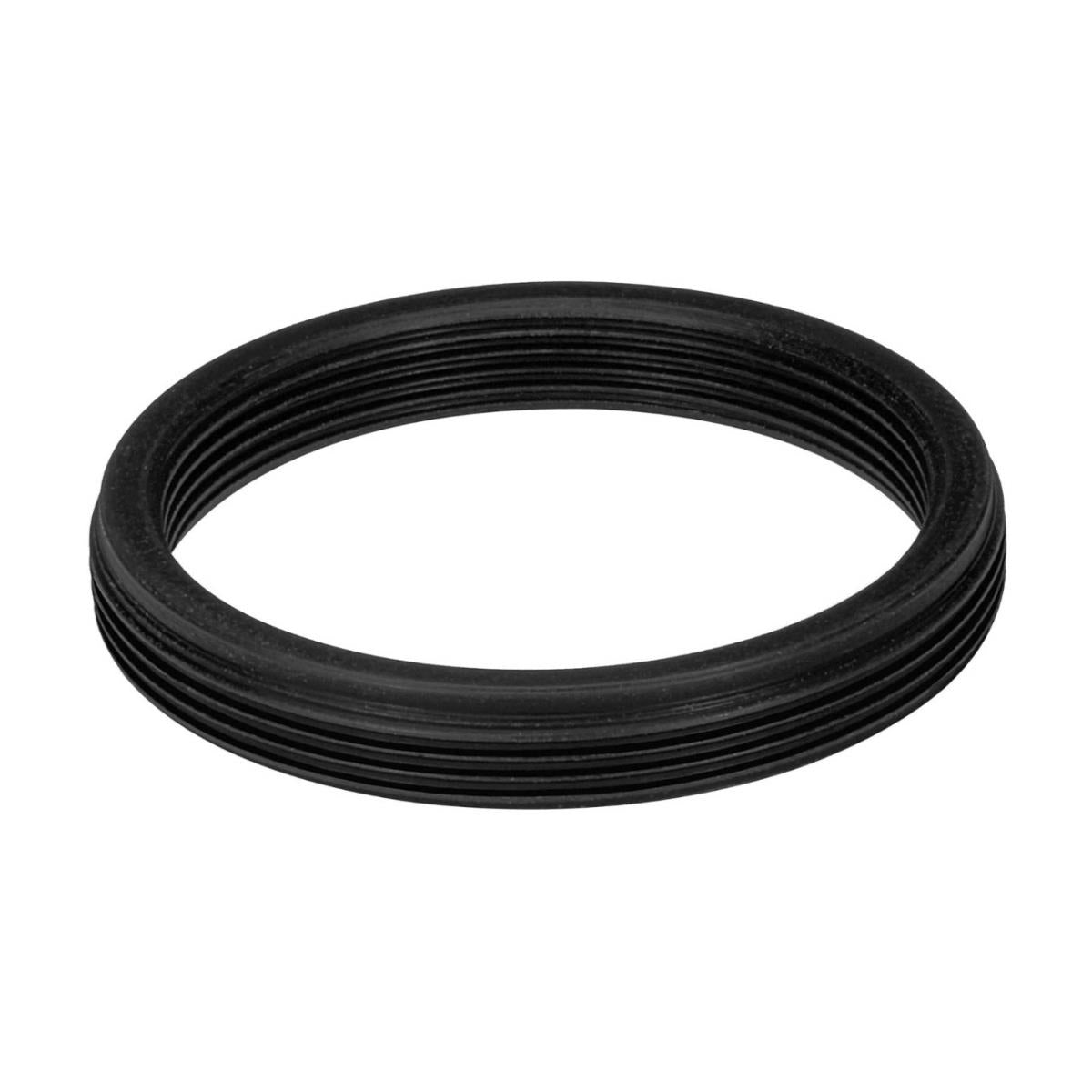 M32x0.75 male to M27x0.75 female thread adapter, flangeless, black