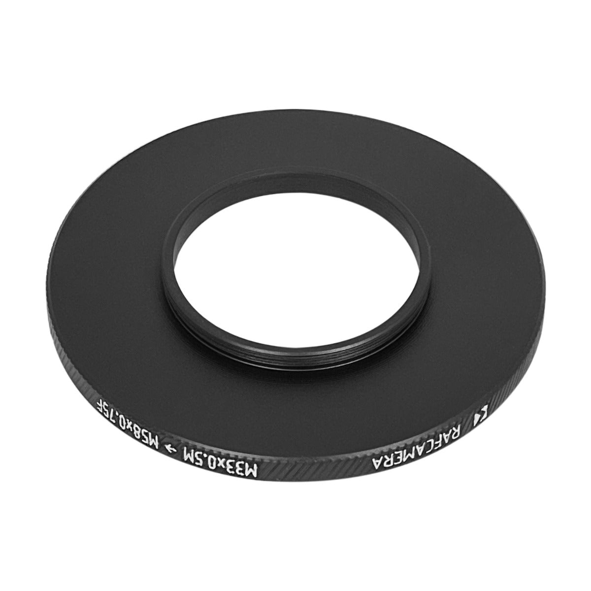 M33x0.5 male to M58x0.75 female thread adapter (33mm to 58mm step-up ring)