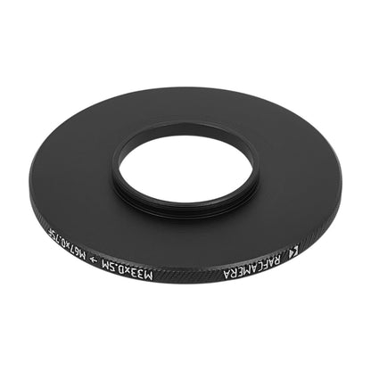 M33x0.5 male to M67x0.75 female filter step-up ring for Kiev-16U lenses