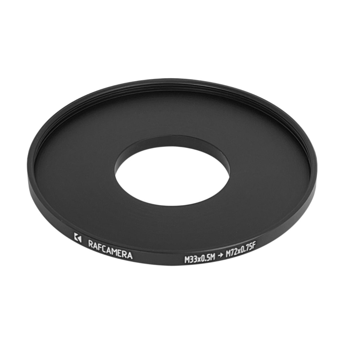 M33x0.5 male to M72x0.75 female filter step-up ring for Kiev-16U lenses