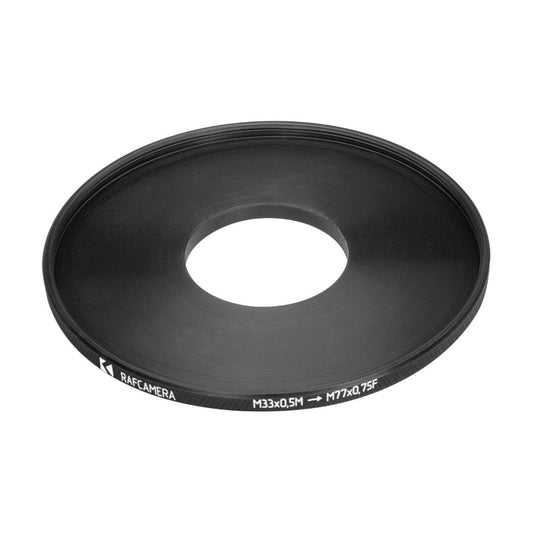 M33x0.5 male to M77x0.75 female filter step-up ring for Kiev-16U lenses