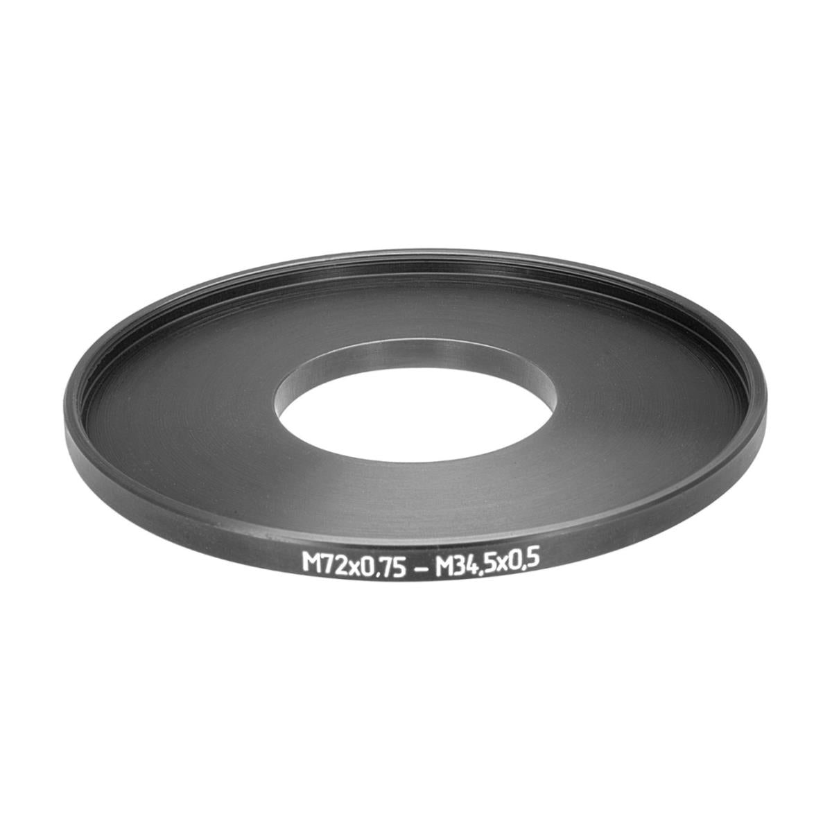 M34.5x0.5 male to M72x0.75 female thread adapter (step-up ring) for El-Nikkors