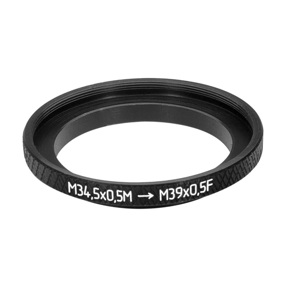 M34.5x0.5 male to M39x0.5 (E39) female thread adapter (step ring) for El-Nikkors