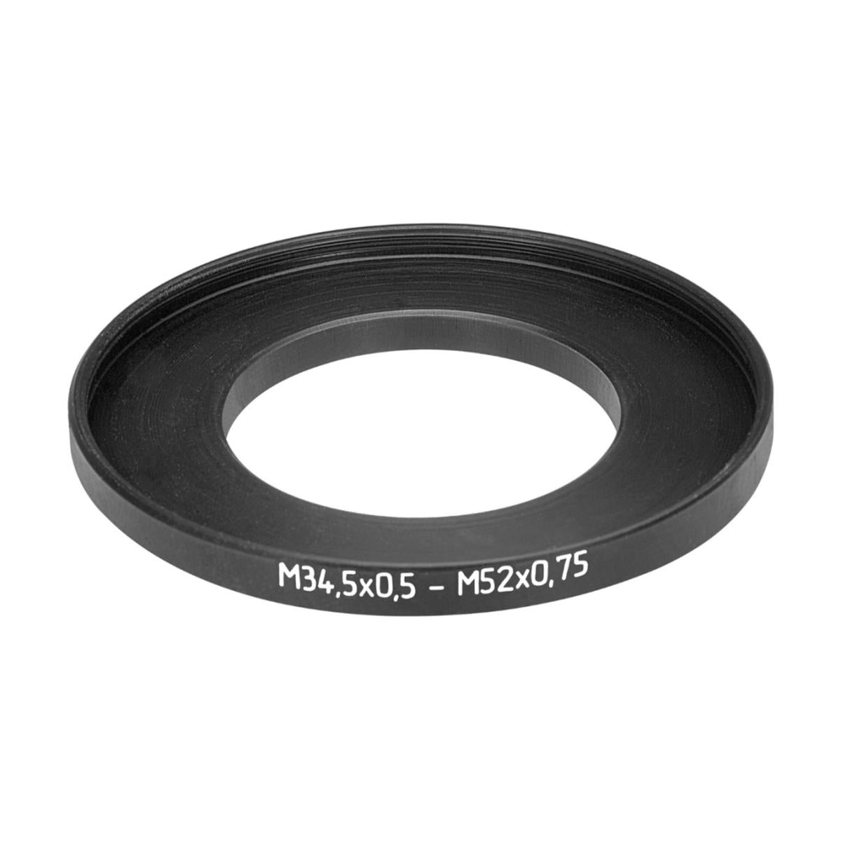 M34.5x0.5 male to M52x0.75 female thread adapter (step-up ring) for El-Nikkors